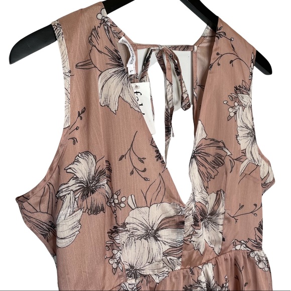 FAB’RIK Toby Heart Ginger Summer Romance Floral Dress Sleeveless Backless Large - Picture 2 of 5